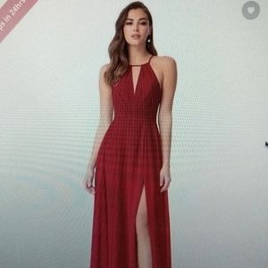 Azazie Evalleen Burgundy Dress